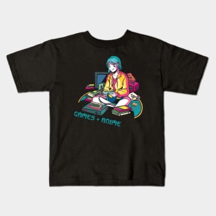 Games and Anime Kids T-Shirt